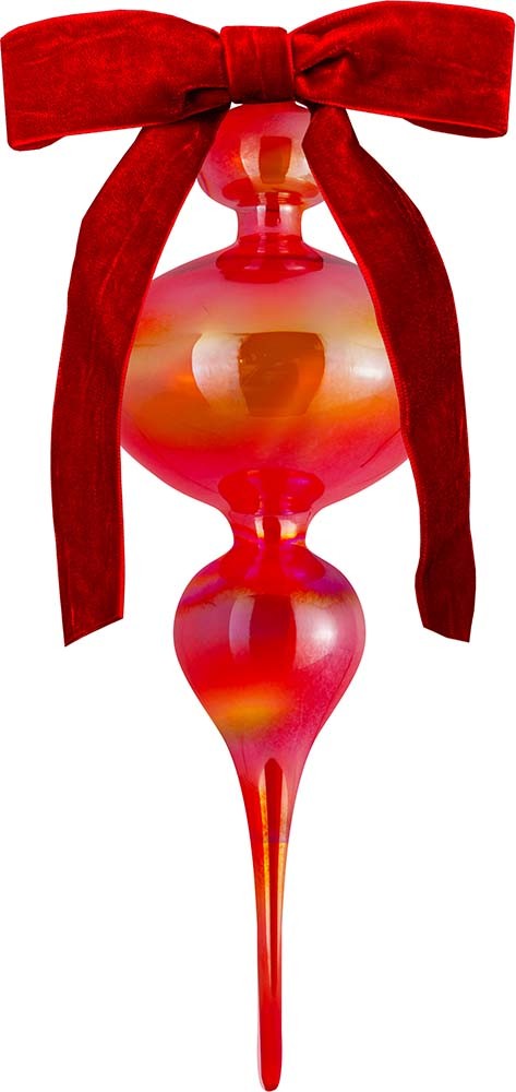 Decorazione Natale Vetro 34 Cm - Rosso