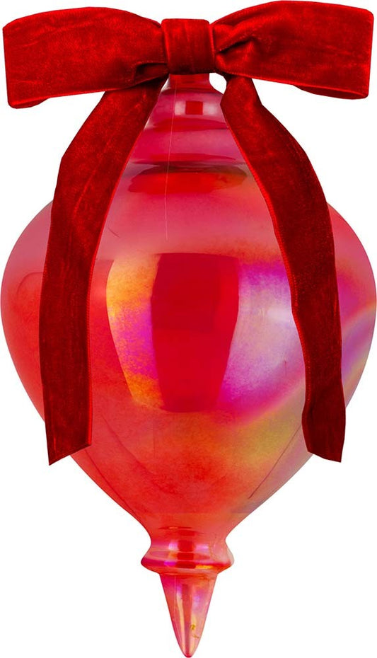 Decorazione Natale Vetro 18 Cm - Rosso