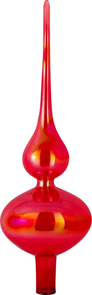 Puntale Albero Vetro 35 Cm - Rosso