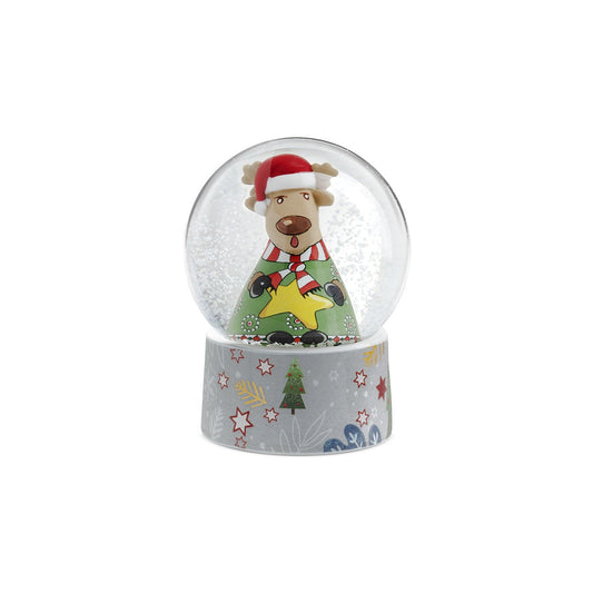 Palla Di Neve Natale C/Luce Renna  6,5X8,5