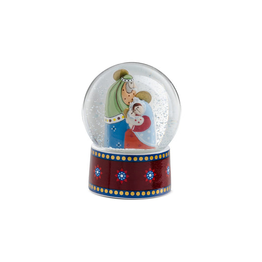 Palla Di Neve Natale C/Luce Presepe  6,5X8,5