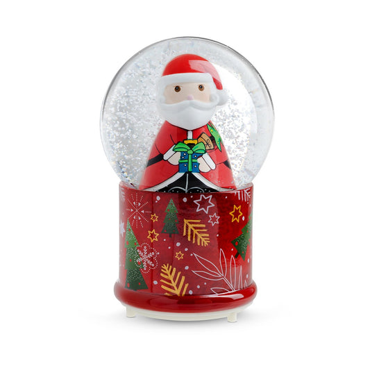 Palla Di Neve Natale C/Luce E Musica Babbo Natale 10X16