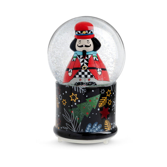 Palla Di Neve Natale C/Luce E Musica Schiaccianoci 10X16