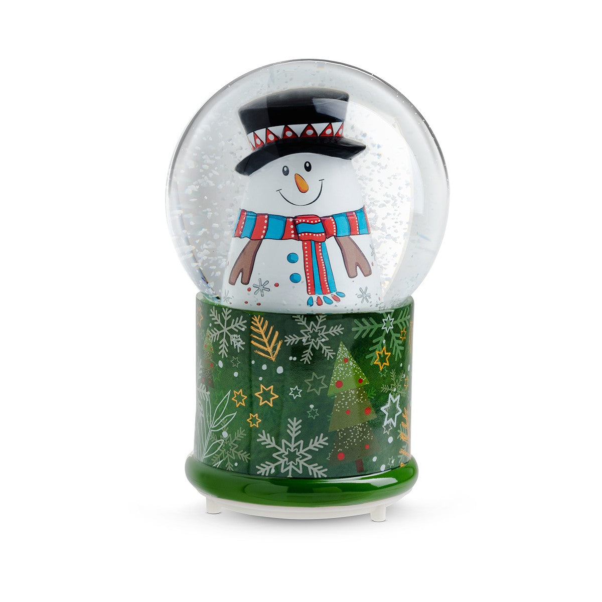 Palla Di Neve Natale C/Luce E Musica Pupazzo Di Neve 10X16