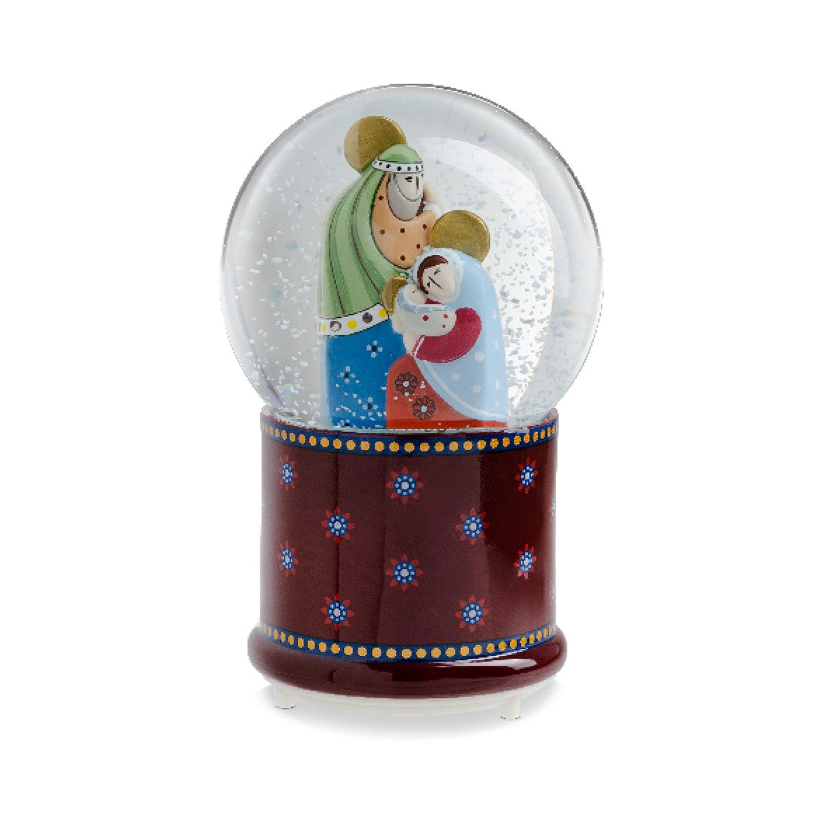 Palla Di Neve Natale C/Luce E Musica Presepe 10X16