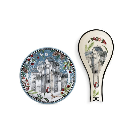 Set S/Pentola E P/Mestolo Natale Paesaggio 2024