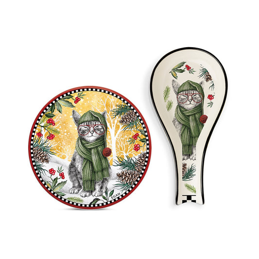Set S/Pentola E P/Mestolo Natale Gatto 2024