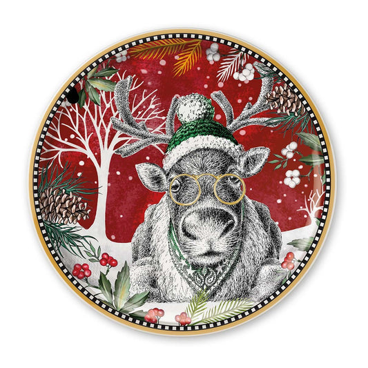 Piatto Panettone Natale Renna 2024 D.31