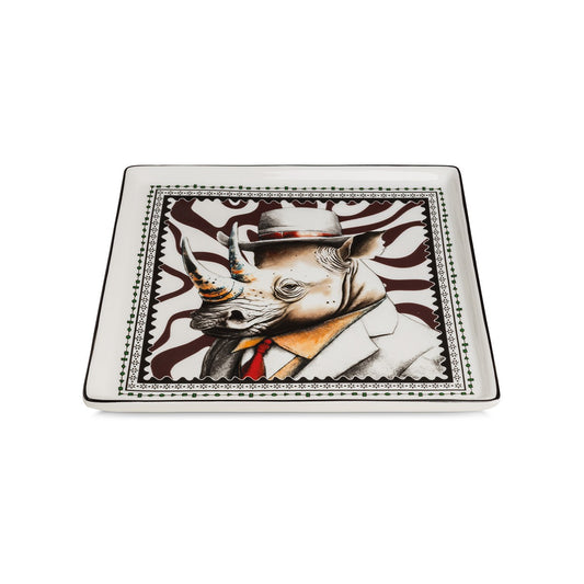 Vassoio Human Essence Rinoceronte ``Strength`` 19X19