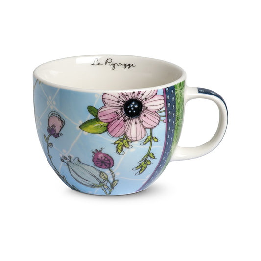 Tazza Colazione Le Pupazze Azzurra Ml 600
