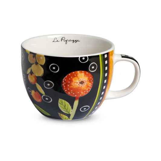 Tazza Colazione Le Pupazze Nera Ml 600