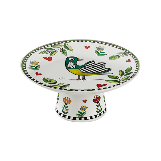 Alzata Cocorico` Verde 19X9
