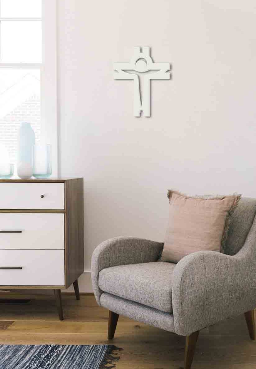 Croce Stilizzata 32X40 Cm Argento