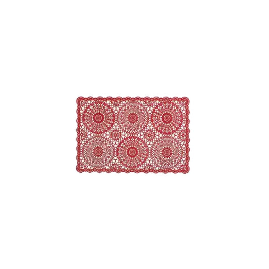 Pizzi Americana Fiore 30X45 Cm Rossa Pizzo Vinilic