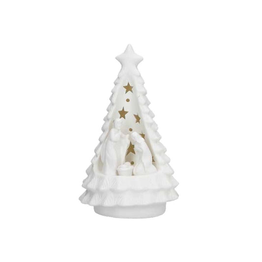 Nottediluci Nativita` Albero M In Ceramica Con Led