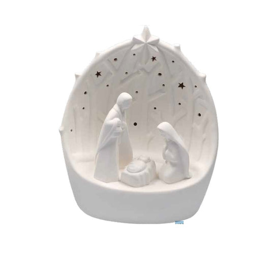 Nottediluci Nativita` Capanna L Ceramica Led Timer