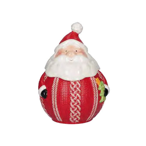 Biscottiera Babbo Natale In Ceramica