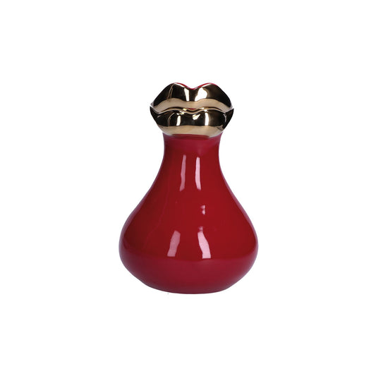 Pensami Vaso Bocca Rosso E Oro In Stoneware Rituali Domestici