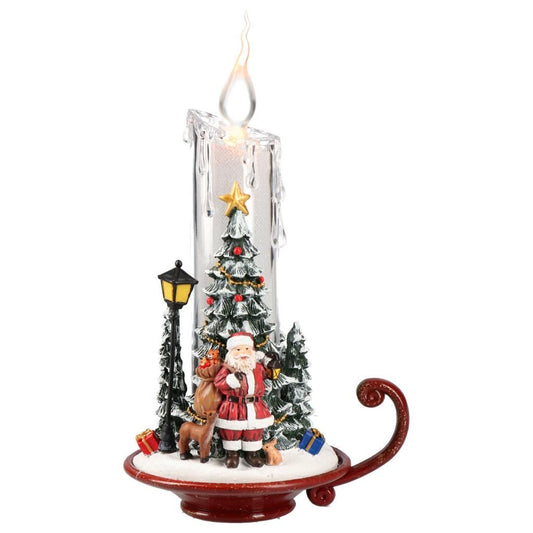 Candle Santa With Light Acryl Multicolor-B/O-Led