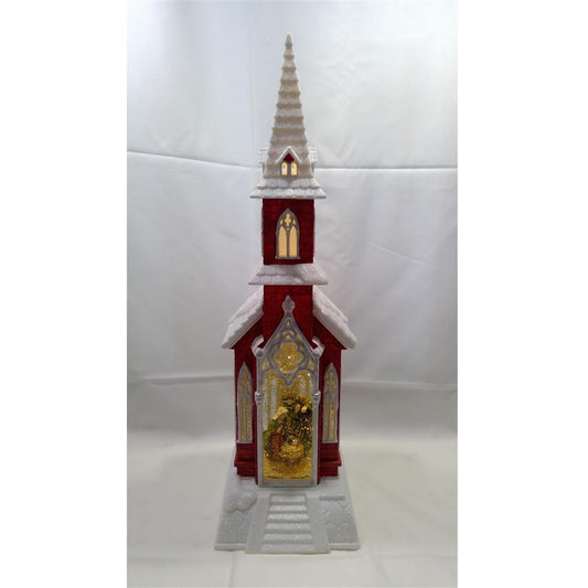 Church Nativity Snowingred-Battery-Led-48X14X14Cm