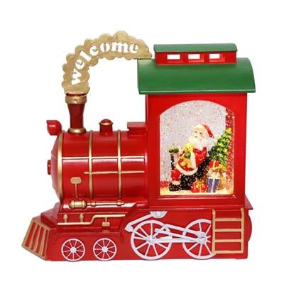 Train Watersnowing Luxe Red-Battery- Led-24.5X11X22.5Cm