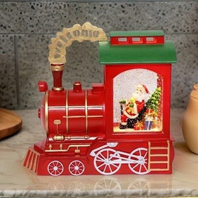 Train Watersnowing Luxe Red-Battery- Led-24.5X11X22.5Cm