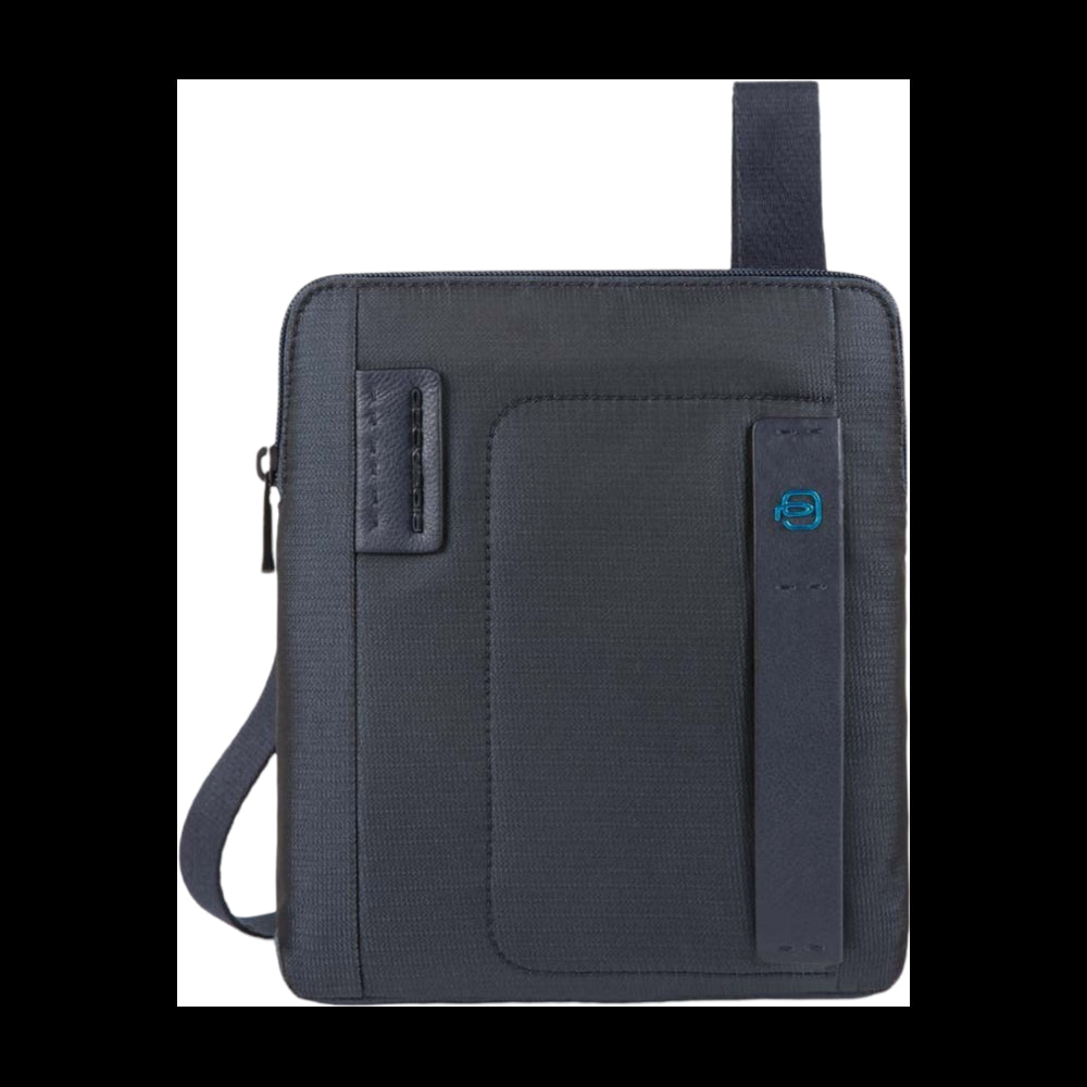 Borsello Porta Ipad Air In Tessuto E Pelle Blu