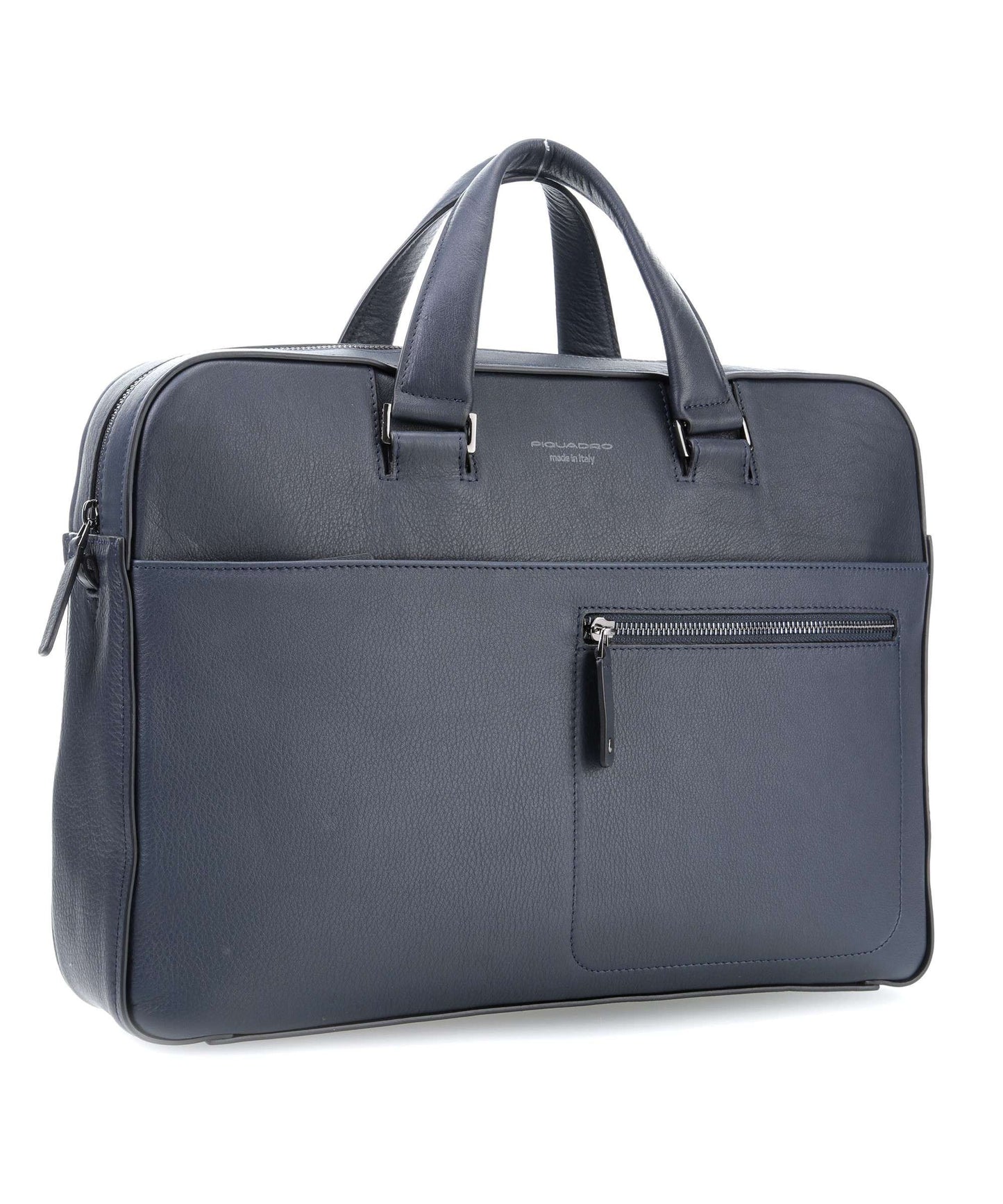 Cartella 2 Manici In Pelle Blu David Piquadro