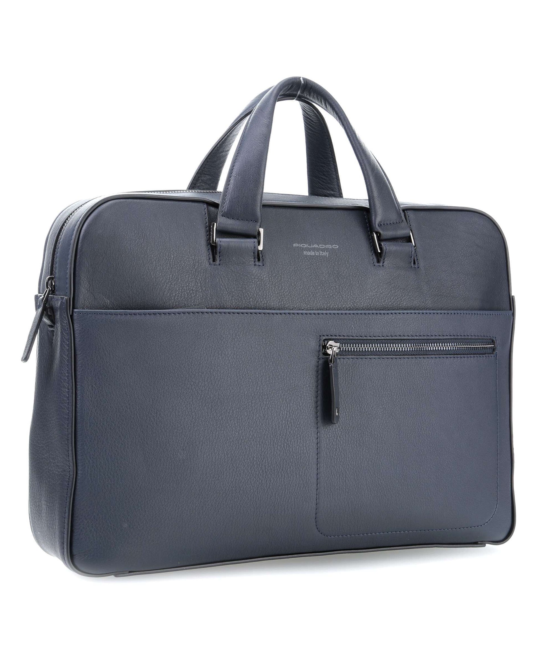 Cartella 2 Manici In Pelle Blu David Piquadro