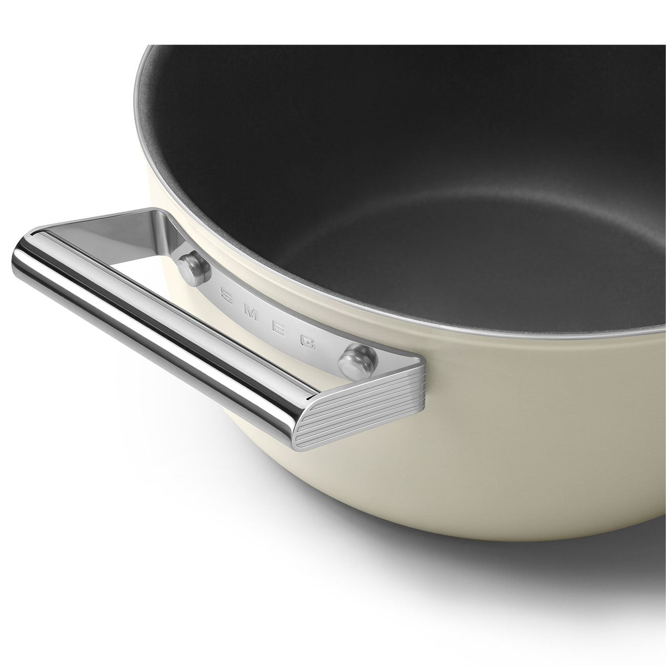 Casseruola antiaderente Diametro 24 cm Panna Smeg