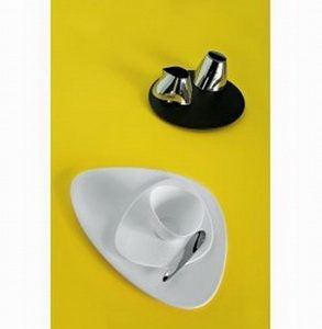 Sei Tazze Caffe Con Piattino Bianco Colombina Alessi