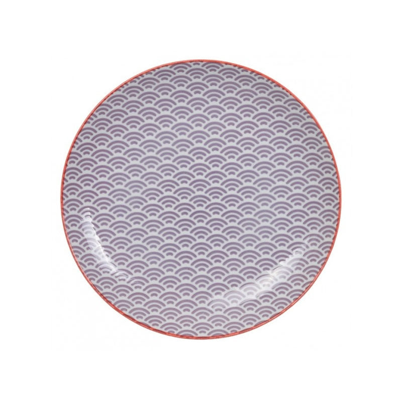 Star/Wave Piatto 25.7X3Cm Wave Viola/Rosso Bordo Tokyo Design Studio