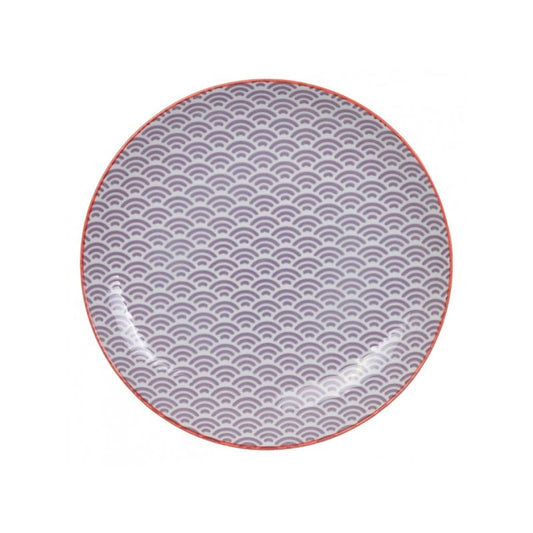 Star/Wave Piatto 25.7X3Cm Wave Viola/Rosso Bordo Tokyo Design Studio
