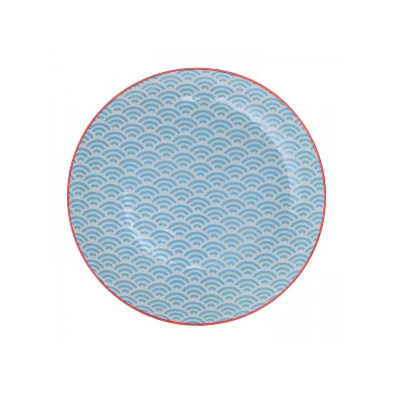 Star/Wave Piatto 20.6X2.2Cm Aqua Tokyo Design Studio