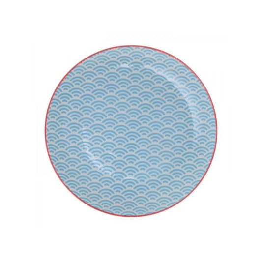 Star/Wave Piatto 20.6X2.2Cm Aqua Tokyo Design Studio