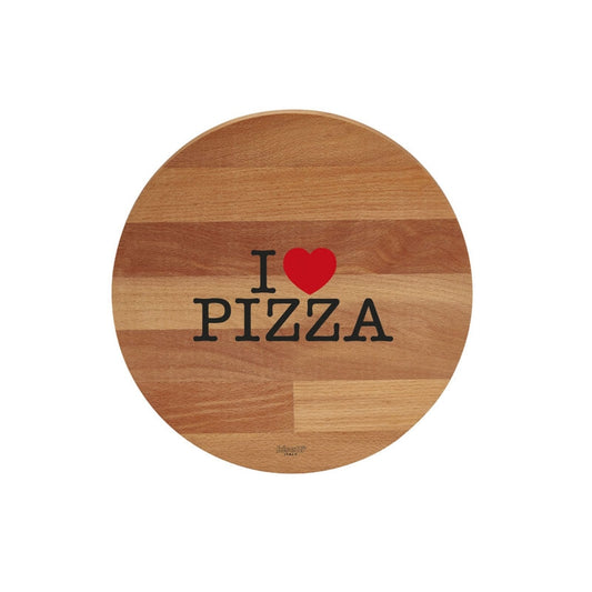 Tagliere Tondo Diam. 30 Cm I Love Pizza / Black & Red