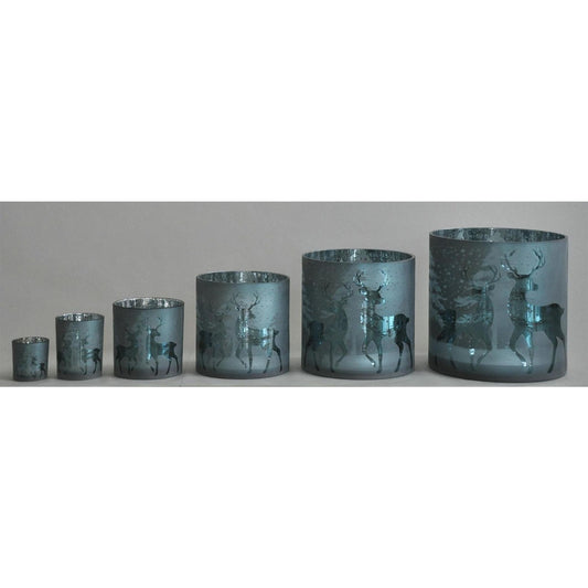 Tealight Deers 15/H.15Cm Petrol Cor Mulder