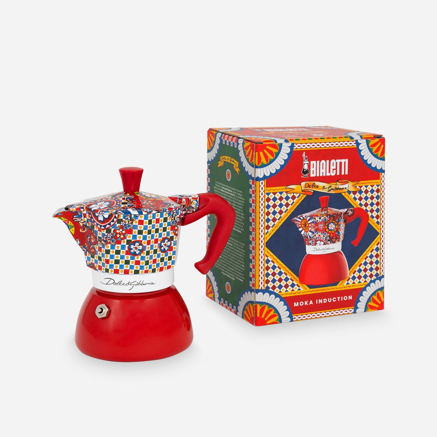Moka 2 Tazze Induction Bialetti Dolce&Gabbana Carretto Siciliano Dolce E Gabbana