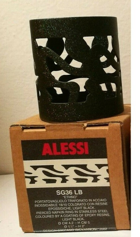 Ethno Portatovagliolo Nero Alessi
