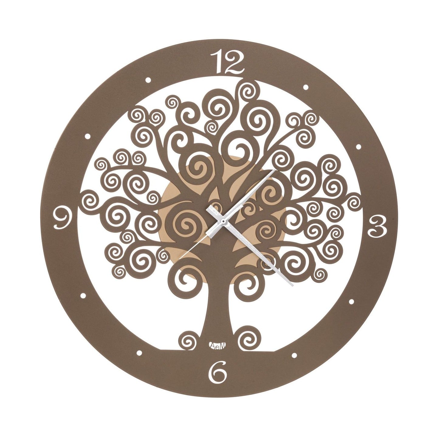 Orologio Albero Della Vita Grande Oro Laccato-Bronzo Arti E Mestieri