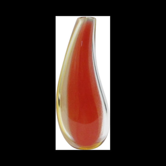 Vaso In Cristallo Arancio/Rosso Vega