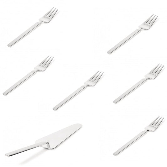 Dry Pala Per Torta + 6 Forchette Dessert Alessi