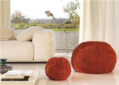 L`Oca Nera - Pouf Piccolo Corallo