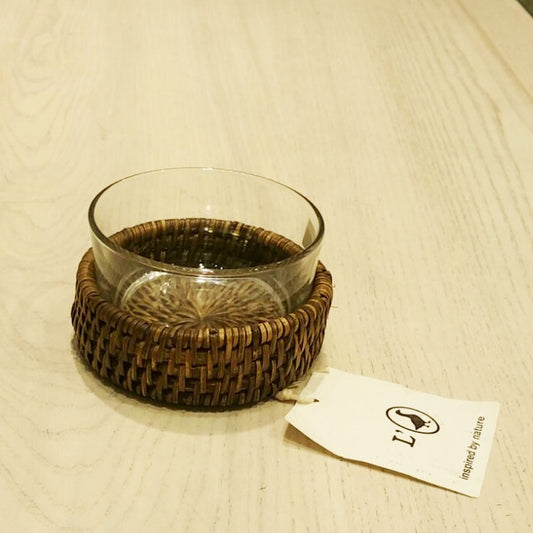 Formaggera Tonda Rattan Scuro