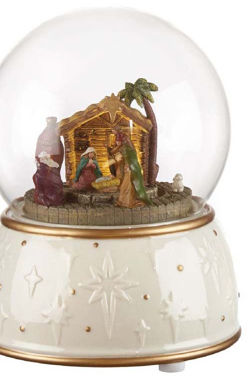 Cloche Con Nativita` Movimento Musica E Leds L`Oca Nera