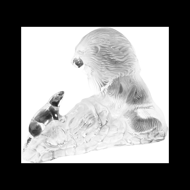 Statua Leone Cristallo Cristal Sevres