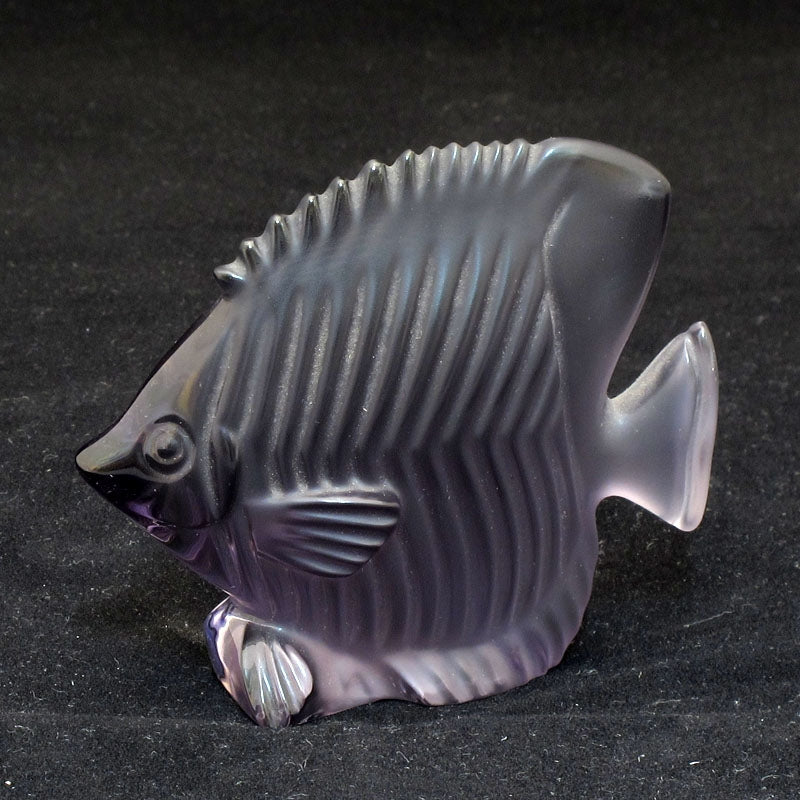 Statua Pesce Cristallo Papillon Glicine Cristal Sevres