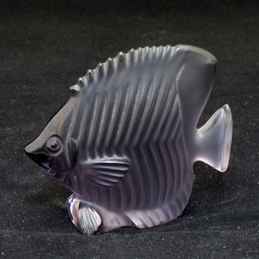 Statua Pesce Cristallo Papillon Glicine Cristal Sevres
