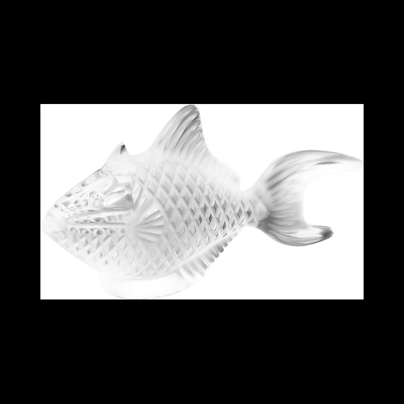 Statua Pesce Cristallo Baliste Clair Cristal Sevres