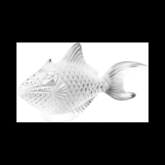 Statua Pesce Cristallo Baliste Clair Cristal Sevres